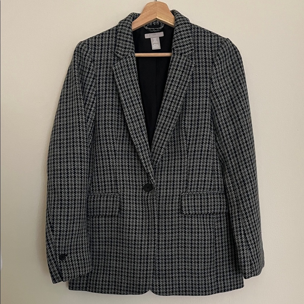 H&M Oversize Checkered Blazer